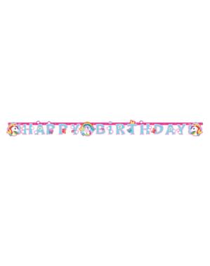 Jednorog Happy Birthday Banner