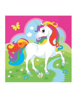 20 servetten Eenhoor (33x33cm) - Rainbow Unicorn