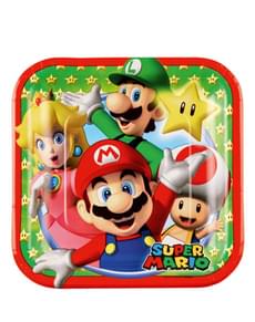 Set of Eight 18cm Super Mario Bros. Plates