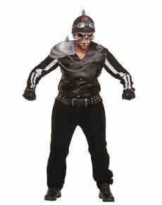 Costume da motociclista zombie per uomo