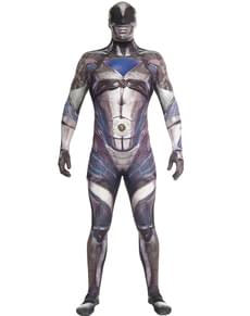 Svart Power Ranger Film Morphsuit Kostyme for Voksne