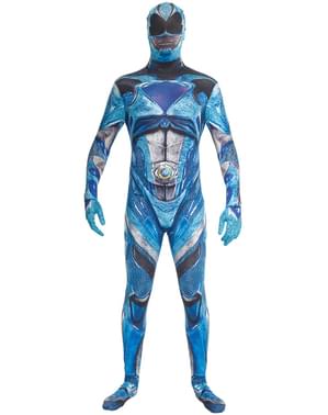 Yetişkin Mavi Power Ranger Filmi Morphsuit Kostüm