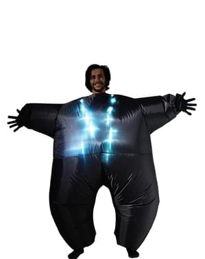Déguisement lumineux noir gonflable adulte