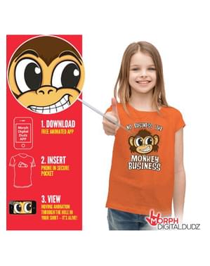 어린이 원숭이 비즈니스 티셔츠