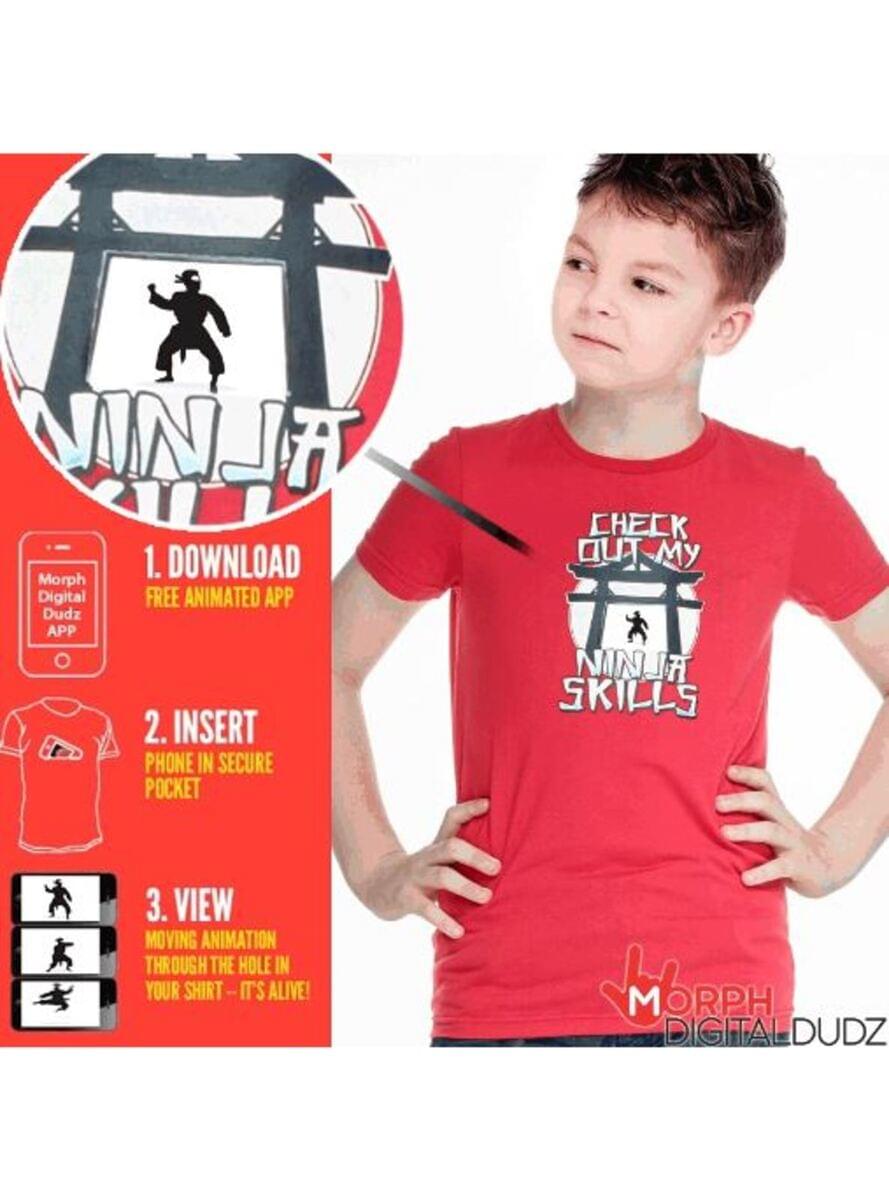 子供用忍者インアクションTシャツ