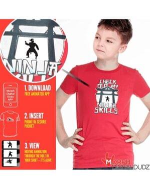 Camiseta de ninja en acción infantil