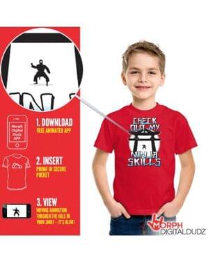 Camisola de ninja em ação infantil