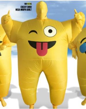 Adult's Mocking Emoticon Inflatable Costume