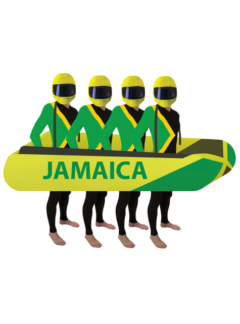 Jamaika-Schlitten Kostüm für vier Personen