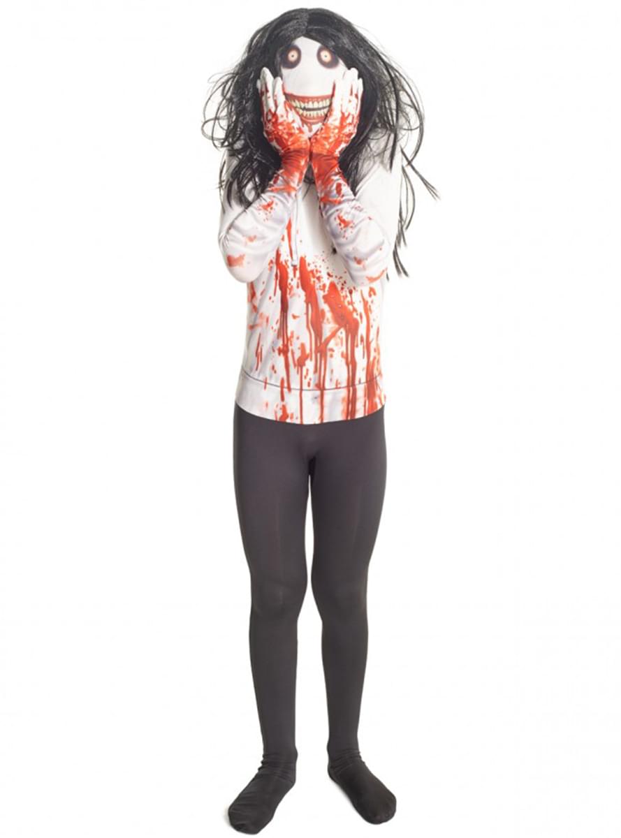 Jeff the Killer Morphsuit Kostüm für Kinder