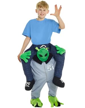 Kostým piggyback pre deti - mimozemšťan
