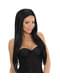Womens long Straight Black Wig