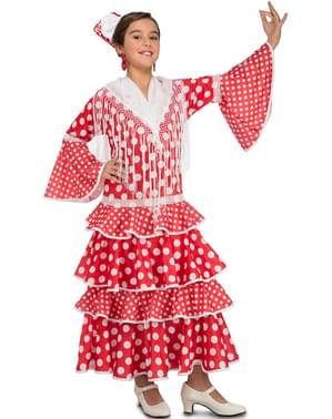 Fato de flamenca sevilhana para menina