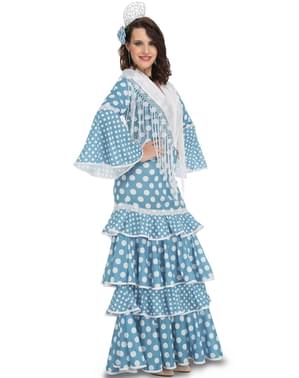 Disfraz de flamenca turquesa para mujer