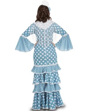 Disfraz de flamenca turquesa para mujer