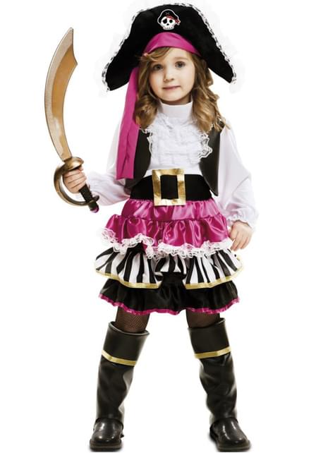Costume de pirate moelleux pour petite fille - Déguisement Mania
