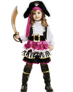 लड़की की छोटी समुद्री डाकू पोशाक