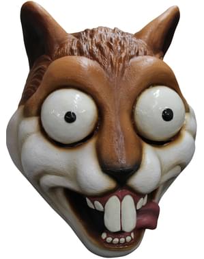 Masque écureuil yeux globuleux en latex adulte