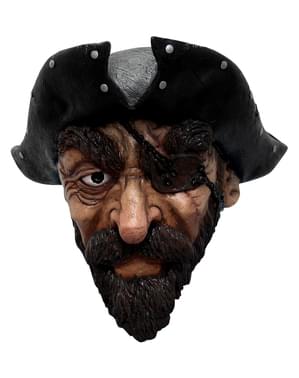 Máscara de pirata de altamar de látex para adulto