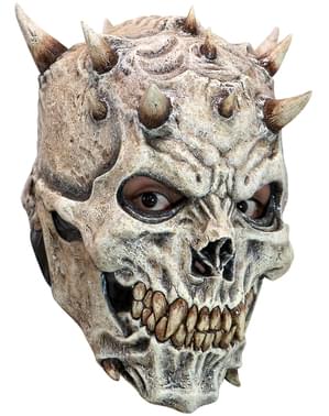 Maska szkielet z rogami lateksowa dla dorosłych