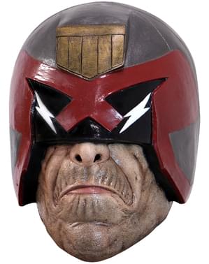 Judge Dredd Latex-Maske für Erwachsene