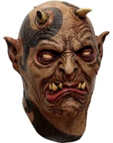 Maschera da diavolo tatuato in lattice per adulto