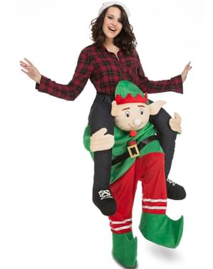 Costum de Spiriduş de Crăciun Ride on pentru adult