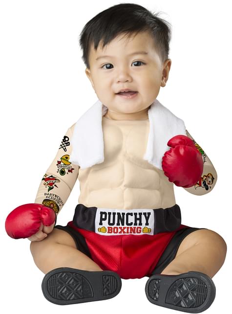 Disfraz de boxeador forzudo para bebé. Entrega 24h