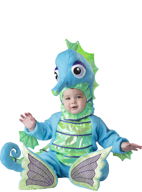 Disfraz de caballito de mar brillante para bebé