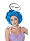 여자 블루 팝 아트 가발