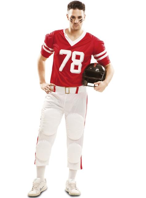 Onveilig onhandig interferentie Red American Football player costume for men. The coolest | Funidelia