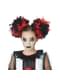 Womens Red and Black Clown Hair Buns