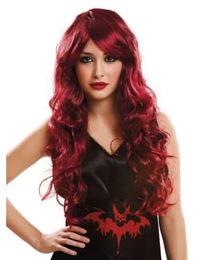 Perruque rouge vampiresse femme