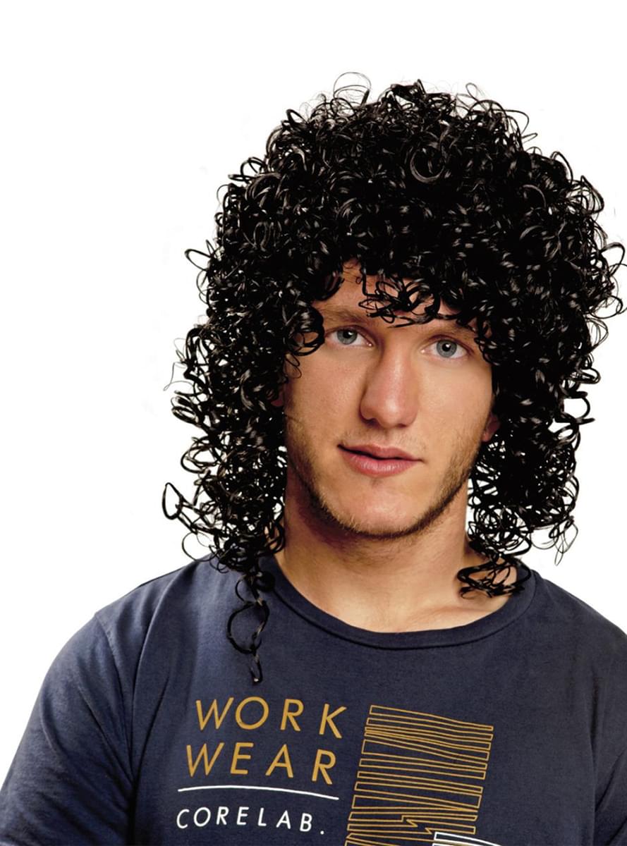 Black Curly Wig for Adults