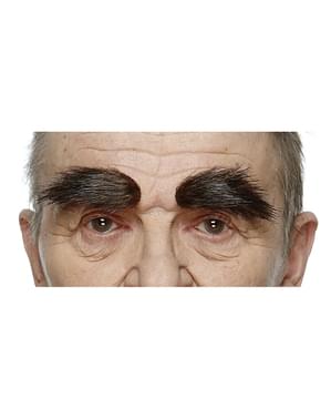 Cejas soviéticas castañas para adulto