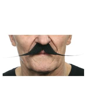 Bigode de francês fino preto para homem