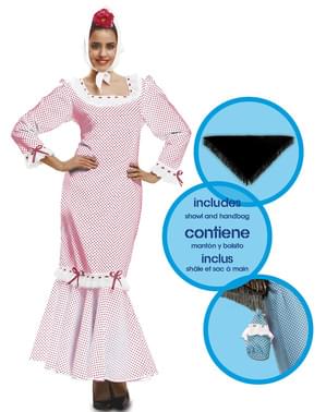 Costum de madrilenă alb pentru femeie