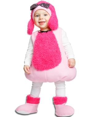 Dievčenský ružový psí kostým