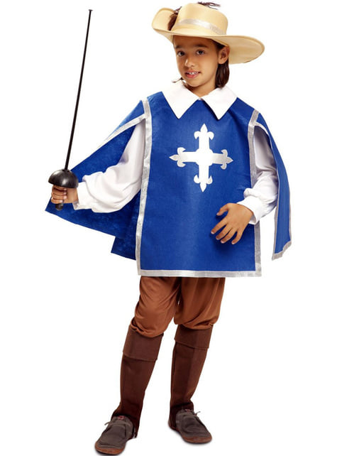 Kids Blue Musketeer Costume