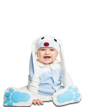 Maskeraddräkt kanin blå med öron för bebis