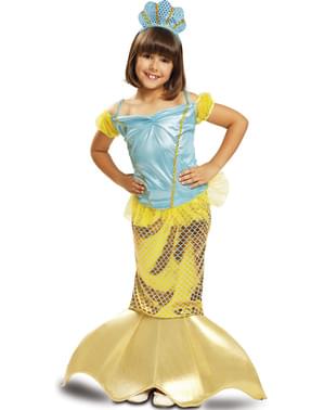 Déguisement sirène jaune des mers fille