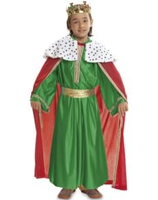 Costume da Re Mago verde per bambino