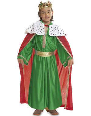 Bir çocuk için Green Magic King kostümü