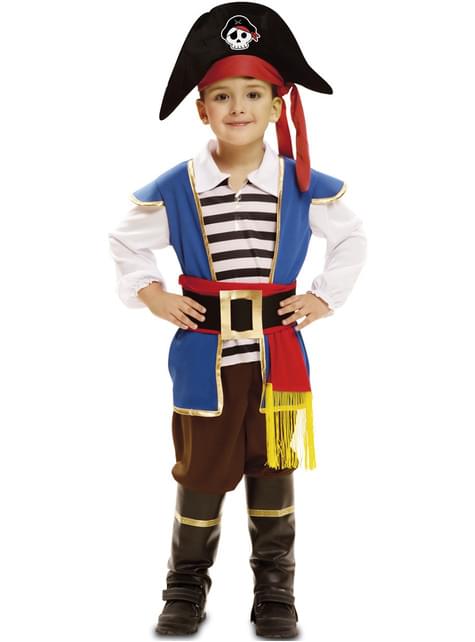 Menino Na Fantasia Pirata Do Halloween Imagem de Stock - Imagem de