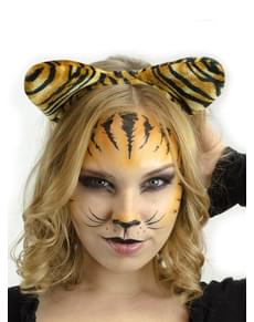 Diadema com orelhas de tigre para mulher