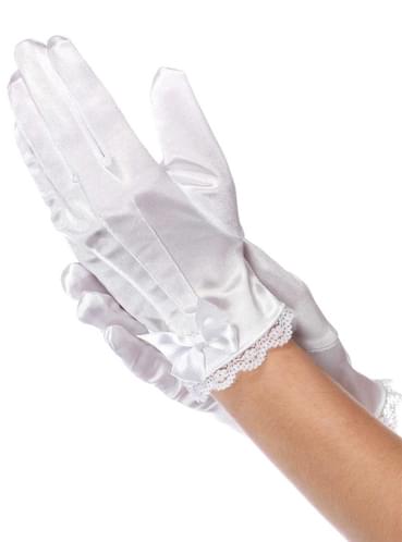 short white gloves