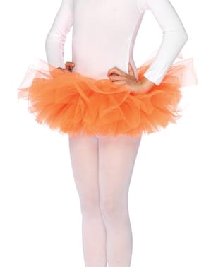 Ballerinakjol i tyll orange för barn