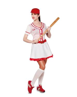 Fato de jogadora de basebol profissional para mulher
