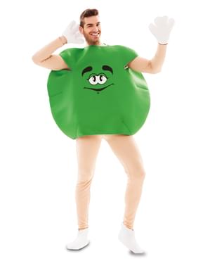 Fato de caramelo verde para adulto