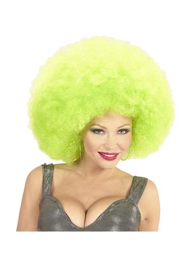Peruca afro gigante verde deluxe em bolsa